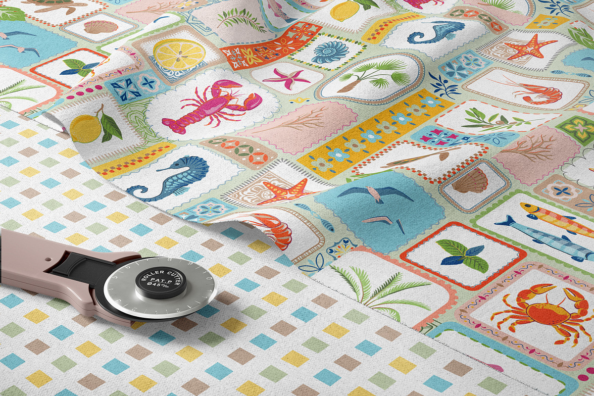 Sun and Sea. Vector Summer Patterns, a Pattern Graphic by Molly art (Photo 14 of 21)
