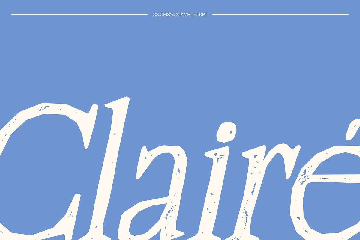 CS Qeisya Stamp, a Serif Font by Craft Supply Co. (Photo 2 of 8)