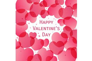 Red, pink hearts Valentines day, an Illustration by sceptical cactus