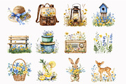 Watercolor Cabin Clipart, a Seasonal Illustration by Design Market (Thumbnail 4 of 5)