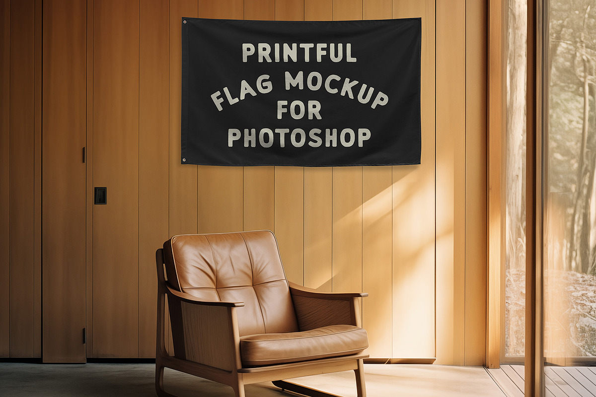 Printful Flag Mockups, a Merchandise Mockup by jeff.olson1492 (Photo 3 of 3)