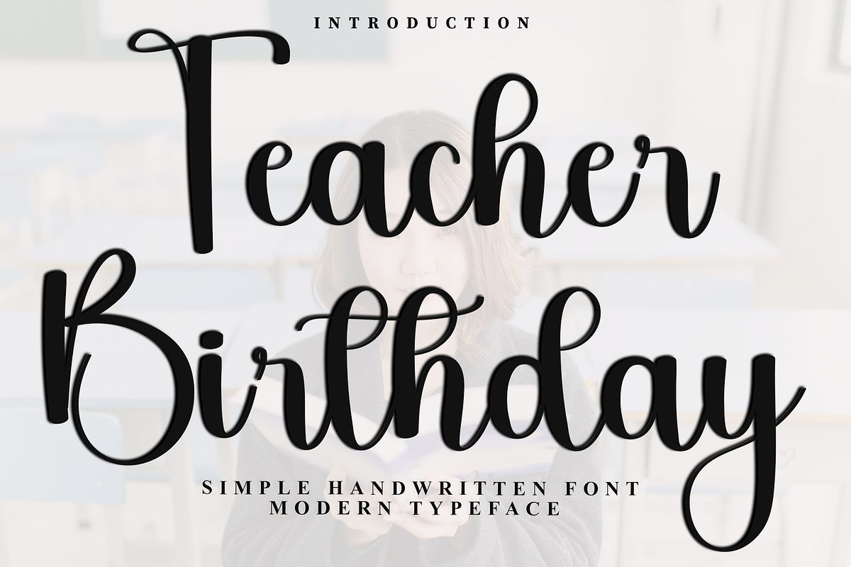 Teacher Birthday, a Font by FreshTypeINK (Photo 1 of 8)