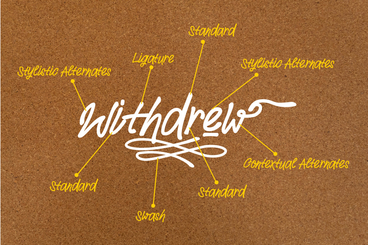 Withdrew - Modern Script Font, a Handwritten Font by Barkah (Photo 10 of 15)