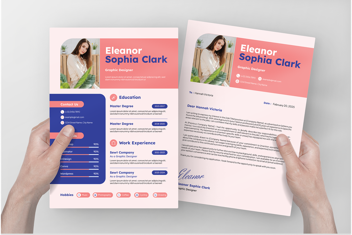 Pink Creative Resume & Cover Letter, a Resume Template by Annora Studio (Photo 2 of 7)