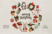 Christmas watercolor, an Illustration by Art Loft (Thumbnail 1 of 5)