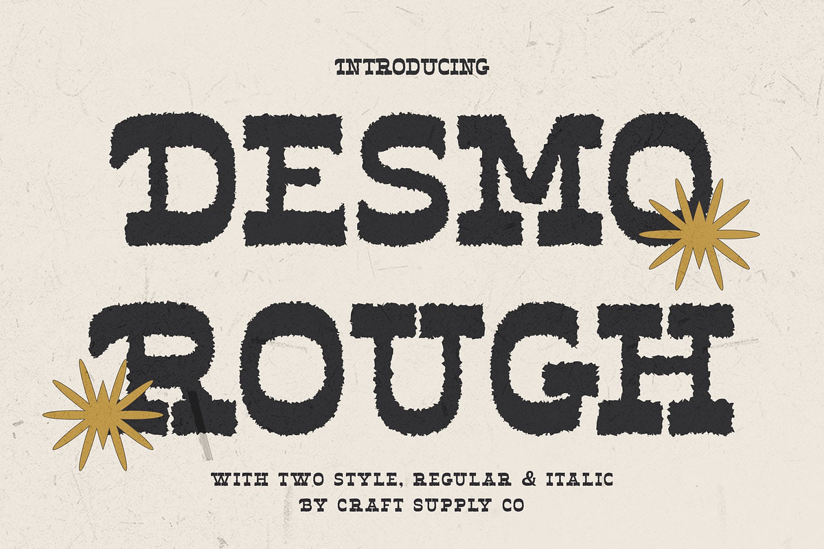 Desmo Rough, a Slab Serif Font by Craft Supply Co. (Photo 1 of 8)