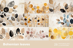 Bohemian Leaves. Illustrations