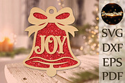 JOY Christmas Bell SVG, an Object Graphic by DreamPrint404 (Thumbnail 1 of 4)