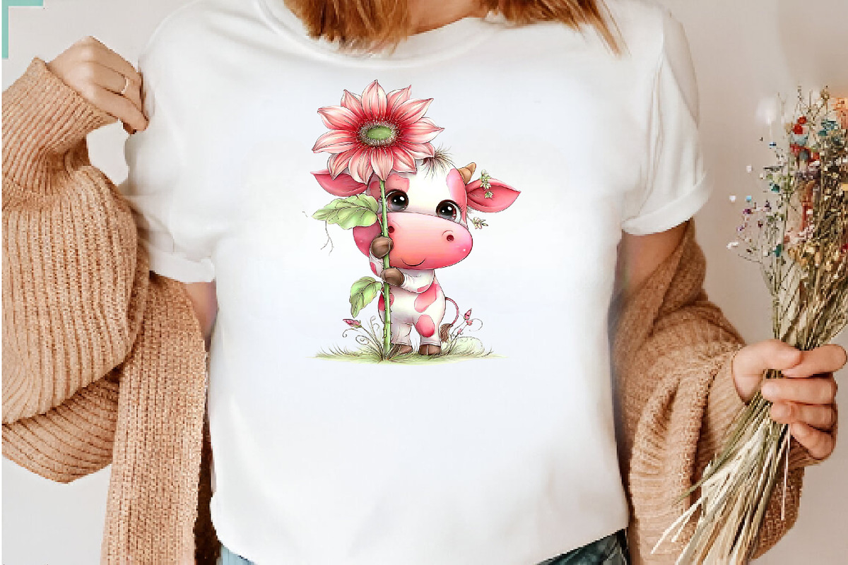 Whimsical Summer Cow Clipart, a Seasonal Illustration by CreationArt (Photo 5 of 5)