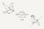 When Spring Begins: Line Art, a Seasonal Illustration by Purple (Thumbnail 2 of 15)
