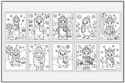 Animal-Themed Winter Coloring Pages, a Seasonal Illustration by Lamia Emad (Thumbnail 2 of 5)