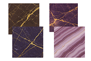 Purple And Gold Marble Digital Paper, a Texture Illustration by BerryPieArt (Thumbnail 3 of 3)