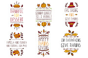 Handdrawn Thanksgiving elements, a Decorative Illustration by AV Design (Thumbnail 1 of 4)
