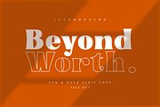 Beyond Worth - Fun & Bold, a Serif Font by Java pep (Thumbnail 1 of 11)