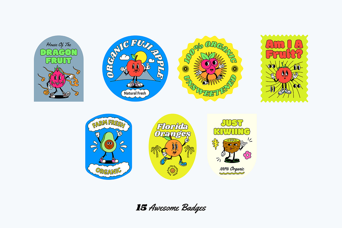 Tutti Frutti Cartoon Characters, an Illustration by The Isian (Photo 10 of 17)