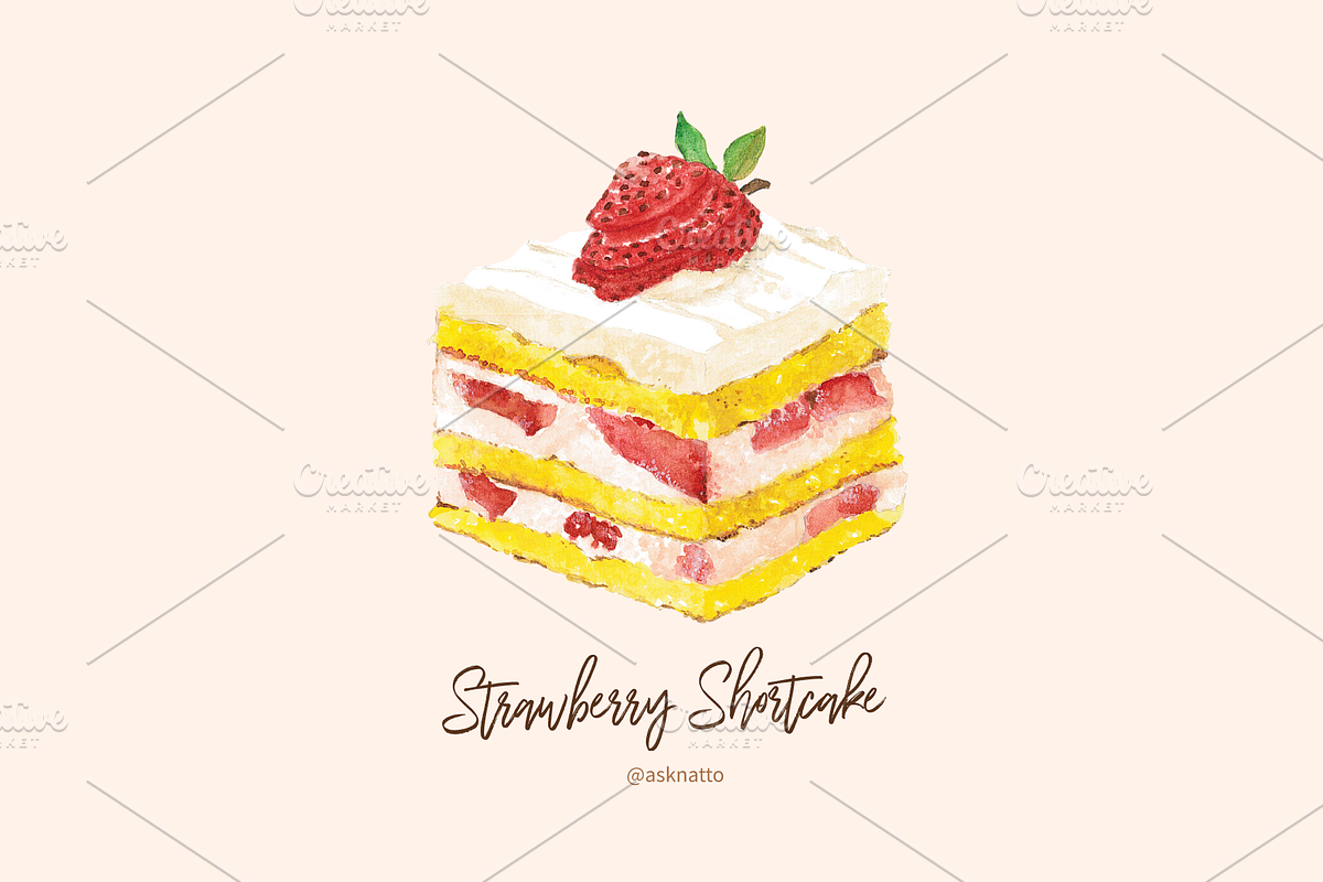 Watercolour Sweet Cakes, an Illustration by Nat (Photo 3 of 6)