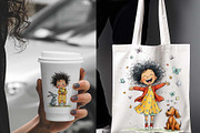 Quirky Kids and Pets Clipart, a Graphic by one-touch (Thumbnail 2 of 7)