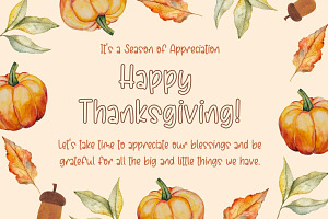 Thanksgiving Handwriting Font Trio