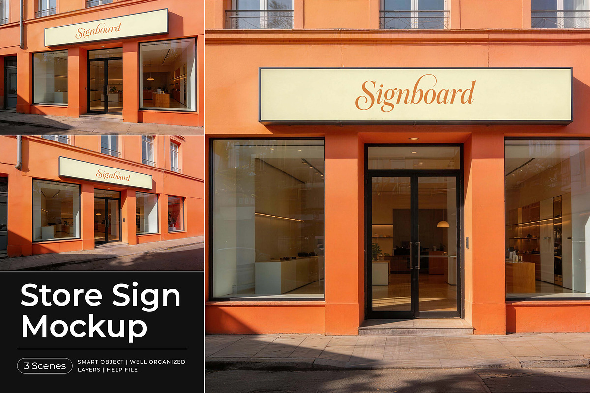 Store Sign Mockup, an Advertising Mockup by Pitchlook.Studio (Photo 1 of 4)