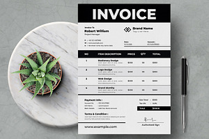 Invoice Design Template, a Stationery Template by MightyDesign