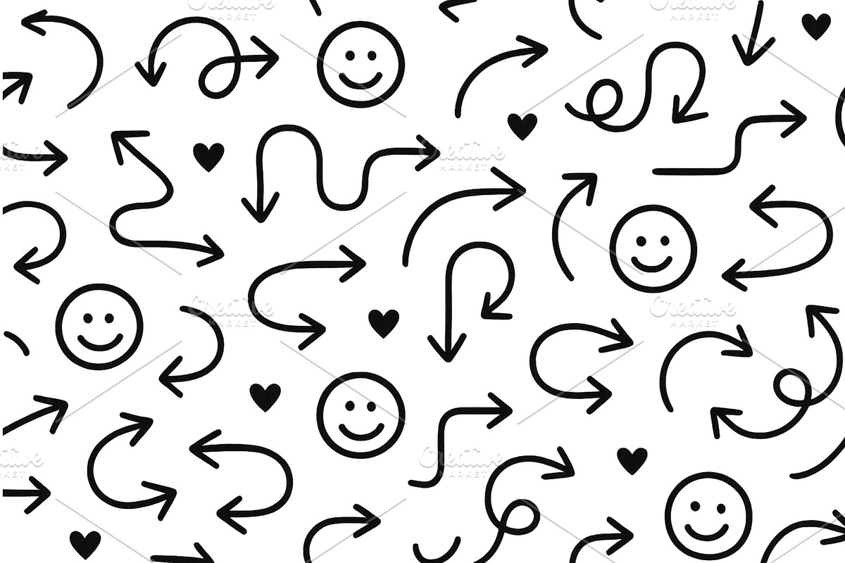 Decorative pattern with smiling, an Illustration by ZinetroN