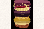 Brush Strokes clipart. Marsala., a Decorative Illustration by LABFcreations (Thumbnail 1 of 2)