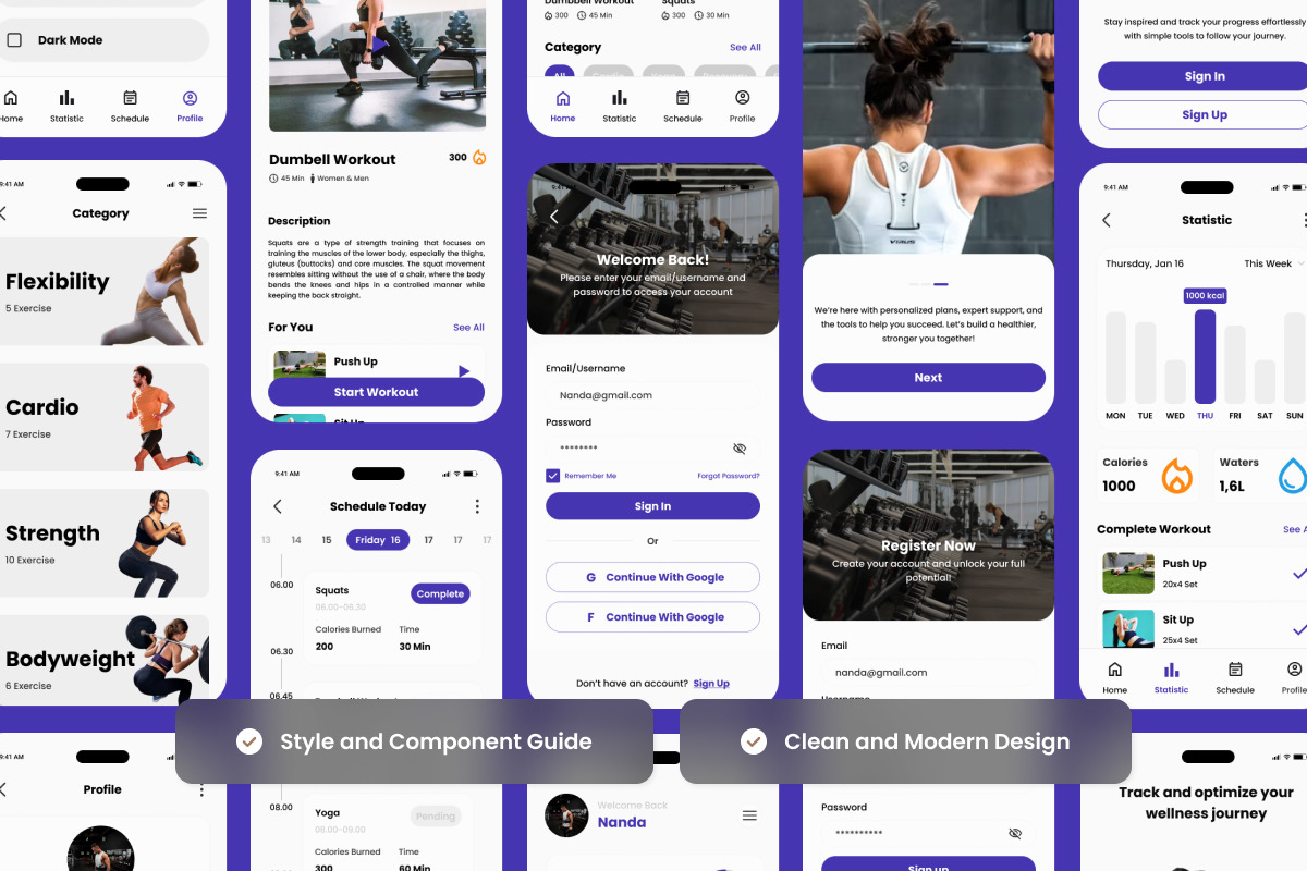 Zenna - Gym & Fitness Tracker App, an App Template by twinstd (Photo 3 of 5)
