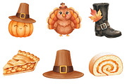 Watercolor Thanksgiving Clipart PNG, an Illustration by SinaCreation (Thumbnail 3 of 7)