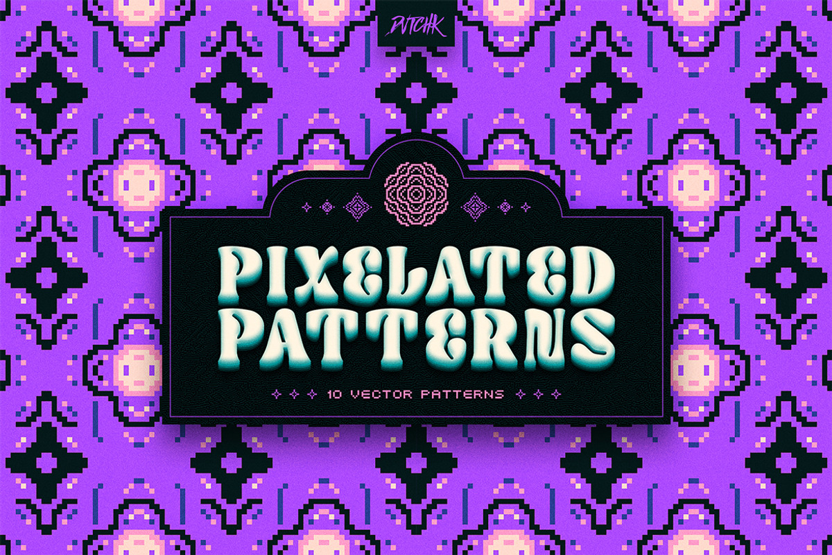 Pixel Mosaic Patterns | Vol. 12, a Pattern Graphic by dvtchk (Photo 4 of 10)