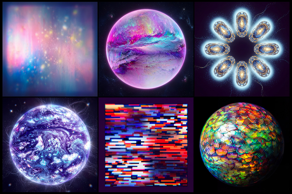 12 Cosmic Abstract Textures Pack, a Texture Graphic by PopotLane (Photo 2 of 6)