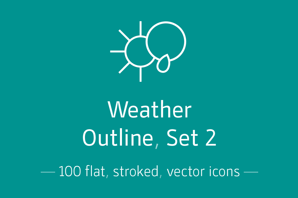 Weather, Outline, Set 2- Icon Pack, an Icon by Jure Kožuh | Creative Market