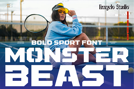 NCL Monster Beast - Sport Gym Font, a Sans Serif Font by Enxyclo Studio