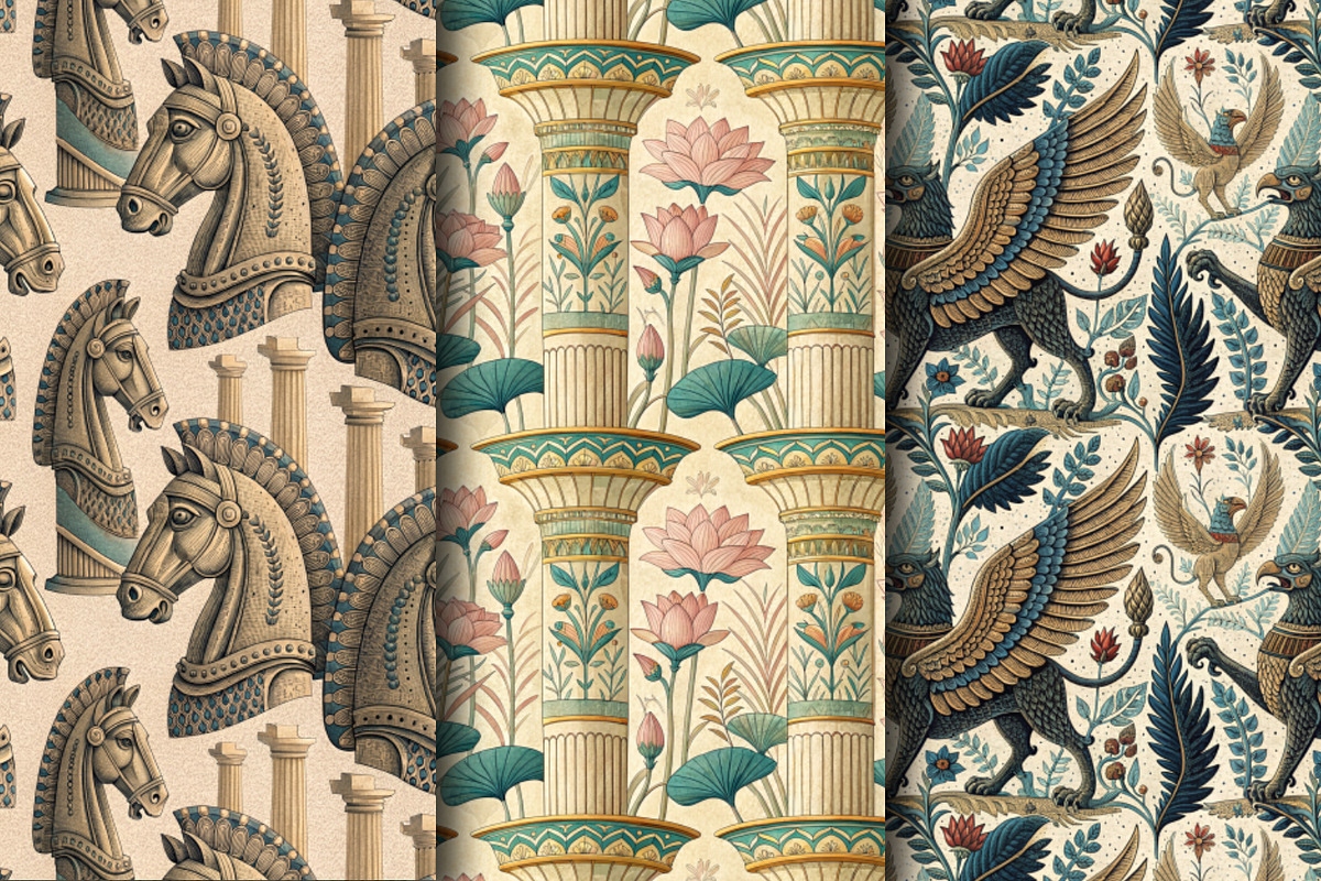 Early world. Seamless pattern set., a Pattern Graphic by Designs by Helen Trupak (Photo 2 of 8)