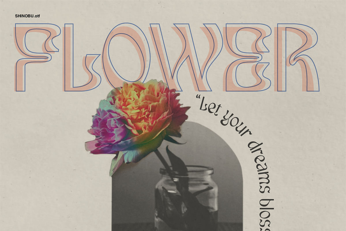 Shinobu - Elegant Psychedelic Font, a Font by Lurinzu Studios (Photo 9 of 10)