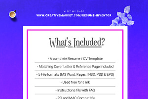 Black Dark Resume Template Word