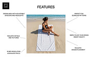 Beach Towel Mockup, a Household Mockup by 1001 mockups (Thumbnail 2 of 11)