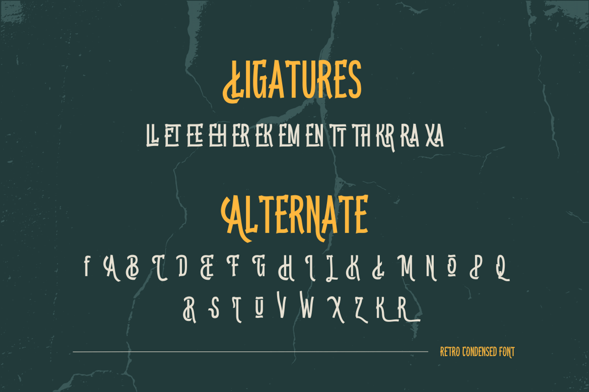 Kebroon | Retro Condensed Font, a Sans Serif Font by twinstd (Photo 10 of 13)