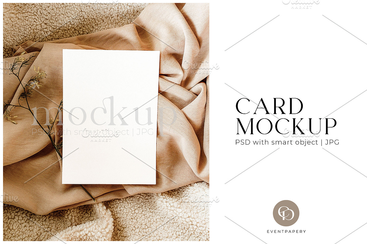 Wedding Invitation Mockup 5x7, a Print Template by eventpapery (Photo 1 of 3)
