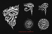 10 Bundle Dark Art Horus Eye Egypt, an Illustration by Morspective (Thumbnail 3 of 7)