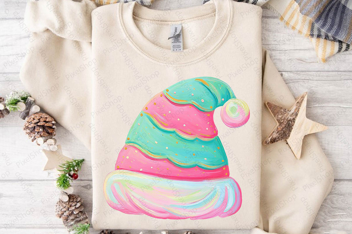 Cute Retro Christmas Santa Hat Desig, an Illustration by DreamPrint404 (Photo 2 of 7)