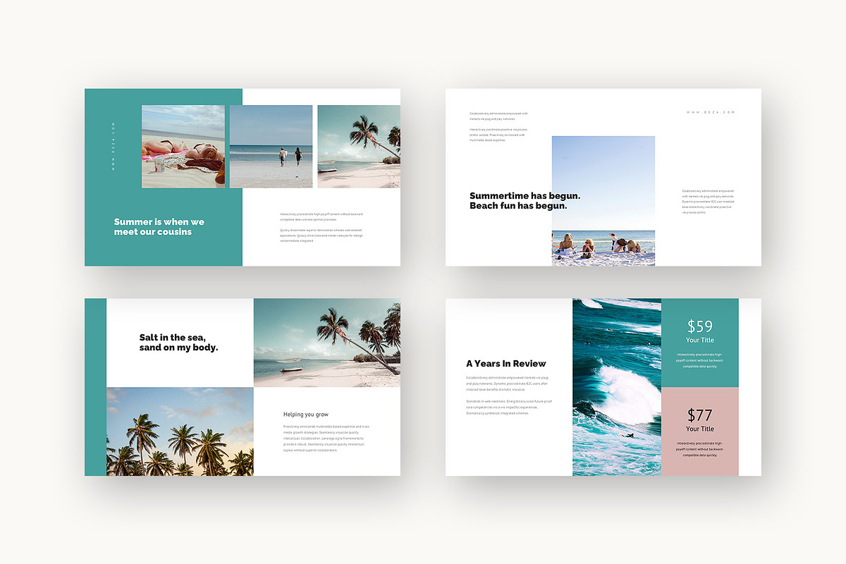 Deza : Beach Vacation Powerpoint, a Presentation Template by Punkl Camp (Photo 6 of 16)
