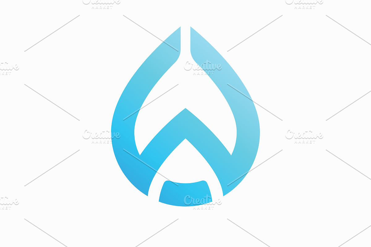 Water drop logo vector icon, a Graphic by T.Vooka
