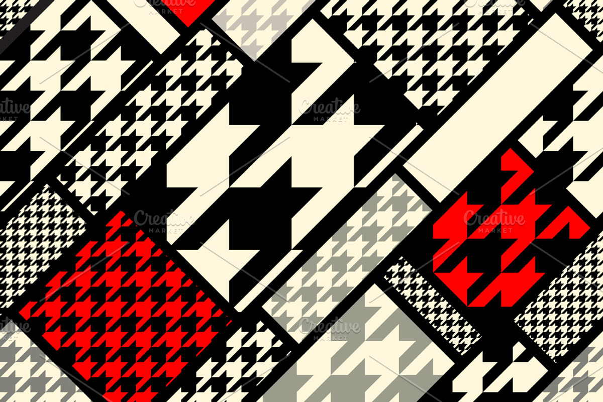 Seamless hound's-tooth patterns, a Pattern Graphic by tkdesign (Photo 4 of 7)