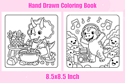 Cute Dinosaur Coloring Pages, a Decorative Illustration by Coco Bloom (Thumbnail 3 of 3)