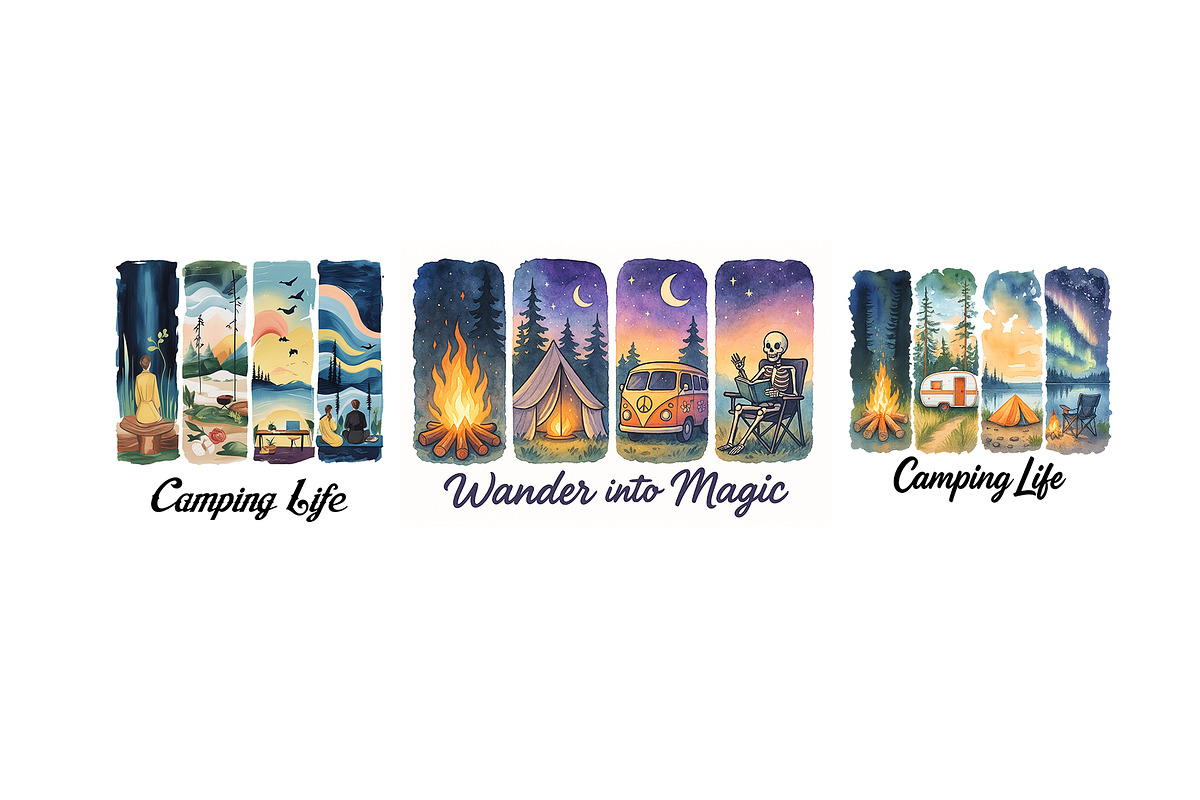 Camping Mode PNG, Retro outdoor, an Object Graphic by Star Graphic Design