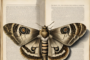 Vintage Moths, an Animal Illustration by Karliefie (Thumbnail 4 of 6)