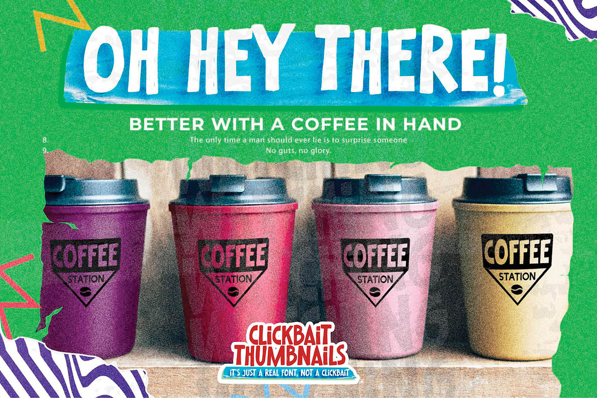 Clickbait Thumbnails – Cartoon Font, a Sans Serif Font by Almarkhatype (Photo 2 of 8)