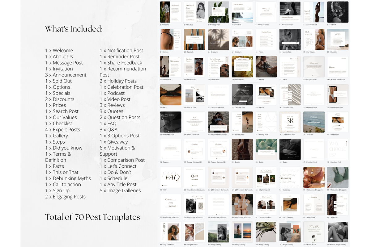 70 Swimwear Store/Shop Posts, a Social Media Template by PatternLab. (Photo 2 of 9)