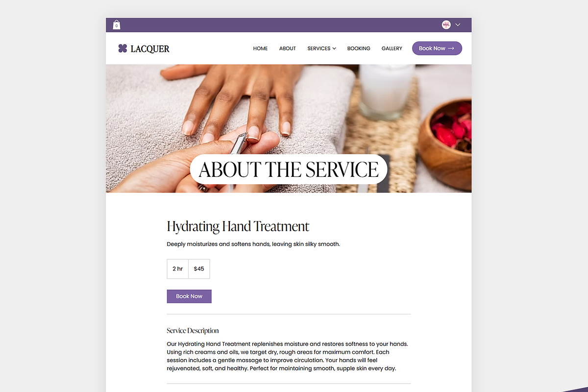 Nail Studio Wix Studio Website, a Wix Template by Kitteeh (Photo 10 of 11)