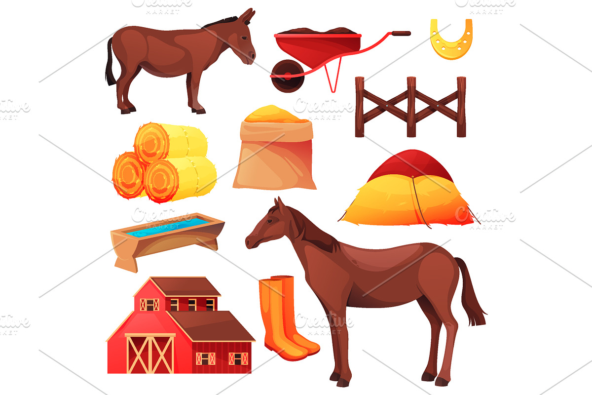 Domestic animals big set, an Animal Illustration by GenziWorkshop (Photo 6 of 7)